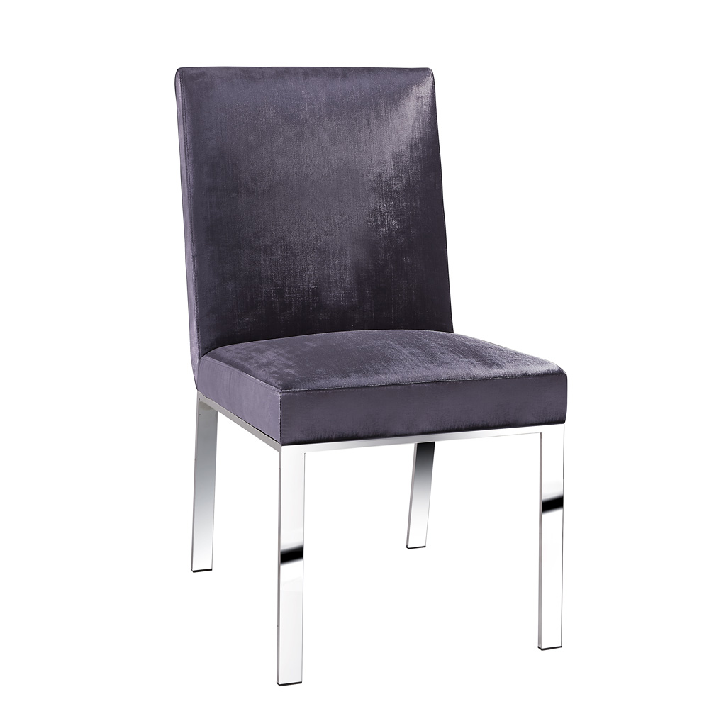 Wellington Dining Chair: Charcoal Velvet